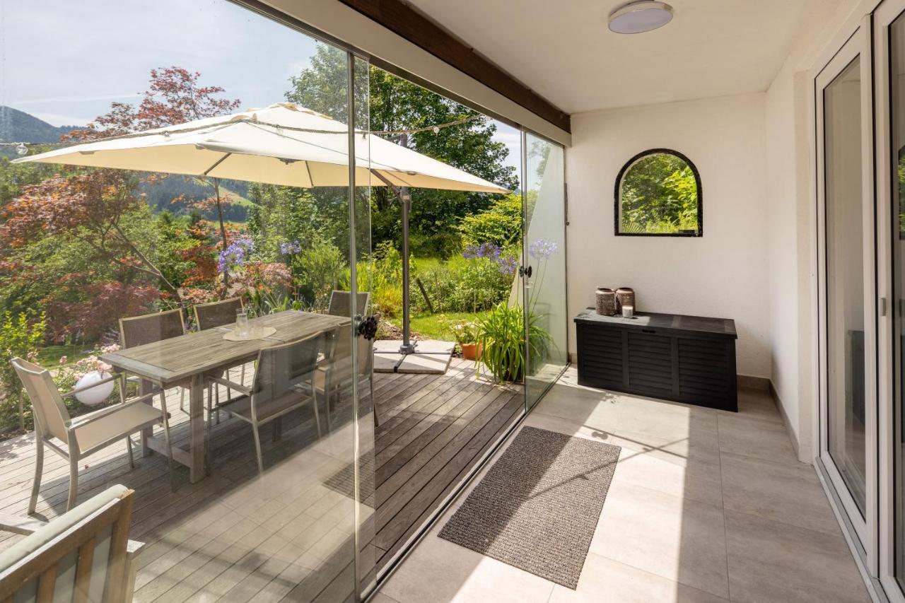 Waldlounge - Gartenwohnung Oberstaufen Esterno foto